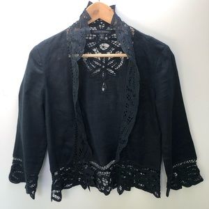Vintage Banana Republic Lace Open Cardigan